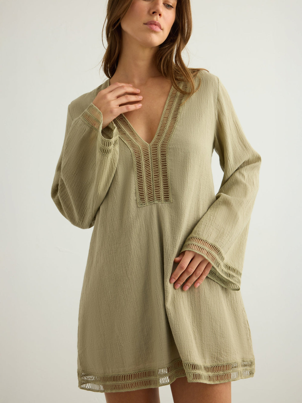 Positano Dress - Khaki Green
