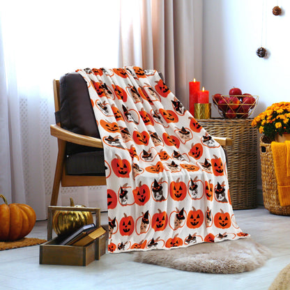 Elegant Comfort Halloween Theme Fleece Throw Blankets  - Velvety Feel, 50 x 60 inches