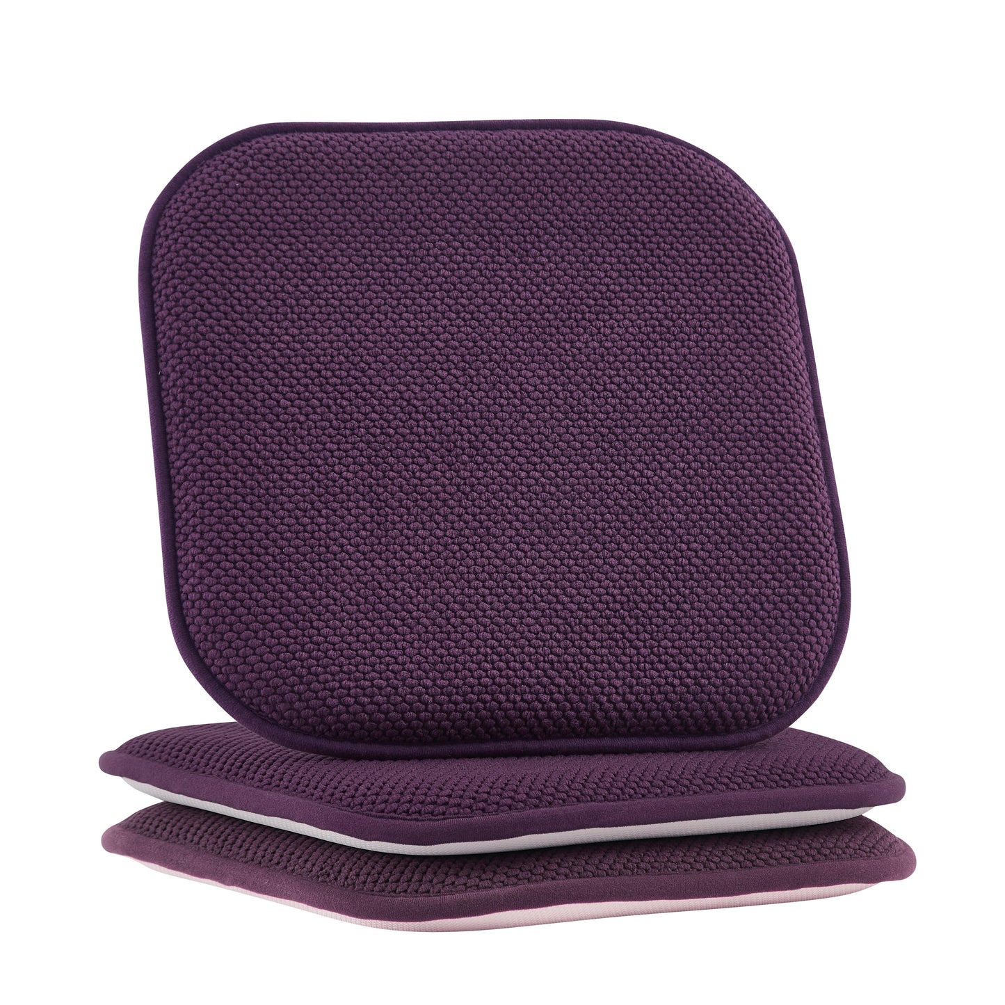 Elegant Comfort 2 Pack Textured Chair Cushion Covers - Skid-Proof Rubber Backing