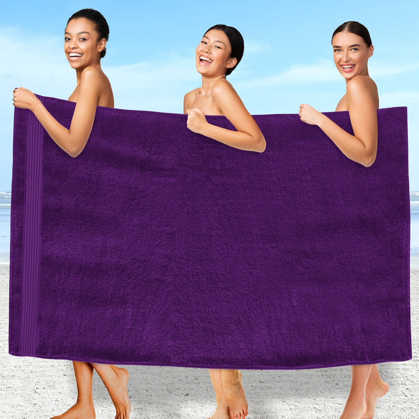 Elegant Comfort 1 Piece Premium Turkish Cotton Oversized Bath Sheet Towel 40 x 80 Inch
