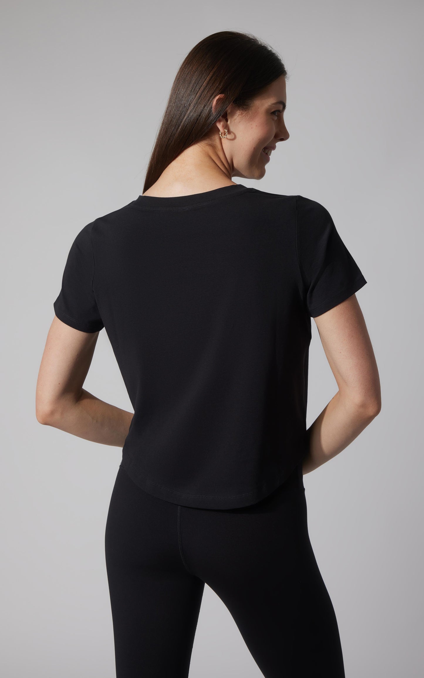 90 Degree by Reflex 2 PK Airlite Cotton Boxy Cropped Short Sleeve Tee