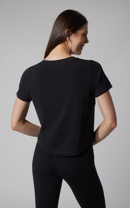 90 Degree by Reflex 2 PK Airlite Cotton Boxy Cropped Short Sleeve Tee