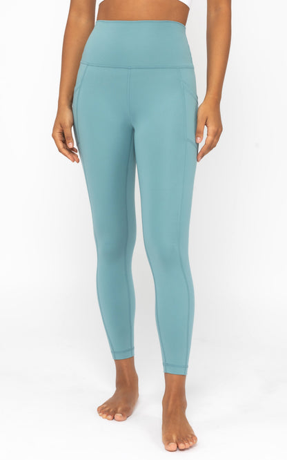 90 Degree by Reflex Lux Elastic Free High Waist Side Pocket 7/8 Ankle