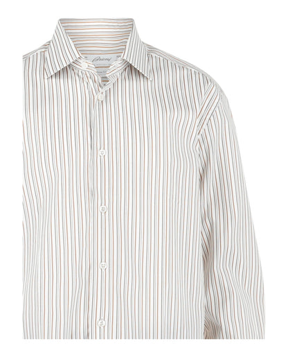 Brioni Striped Button-Up Shirt