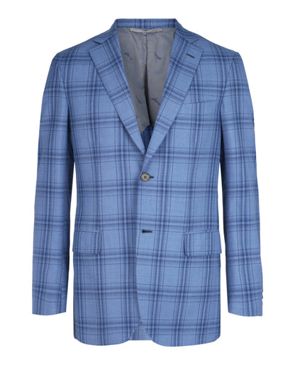 Brioni Wool Plaid Single-Breasted Blazer