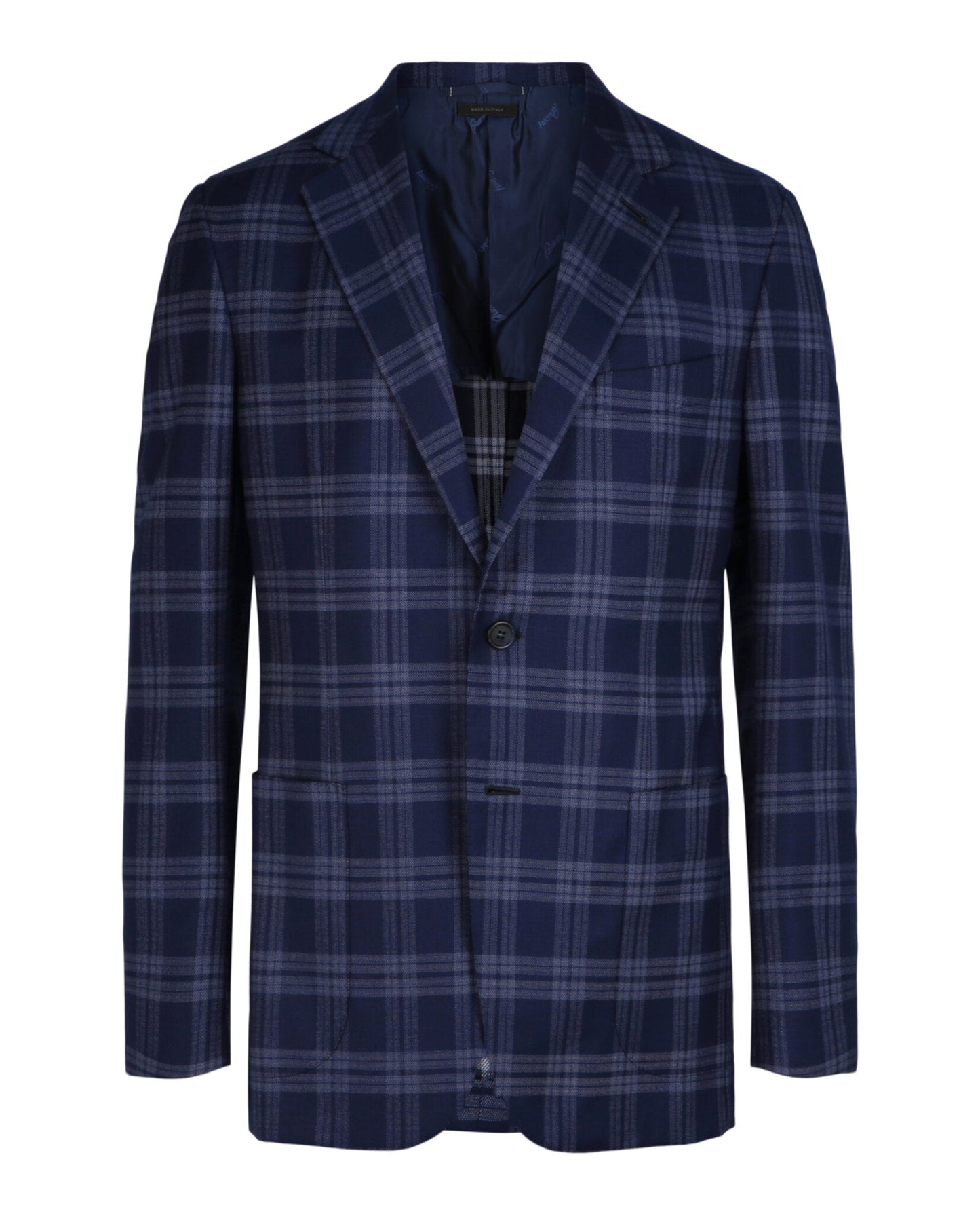 Brioni Single-Breasted Plaid Blazer