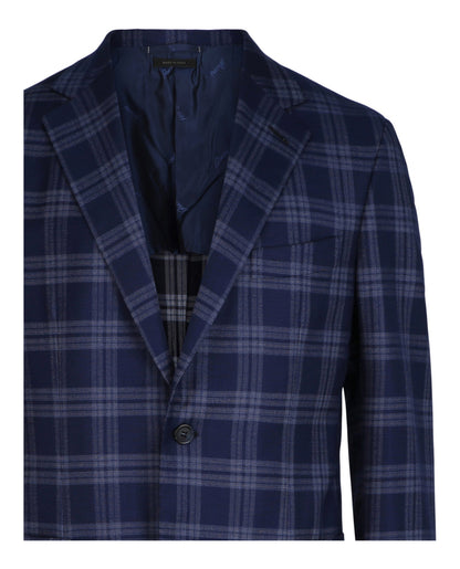 Brioni Single-Breasted Plaid Blazer