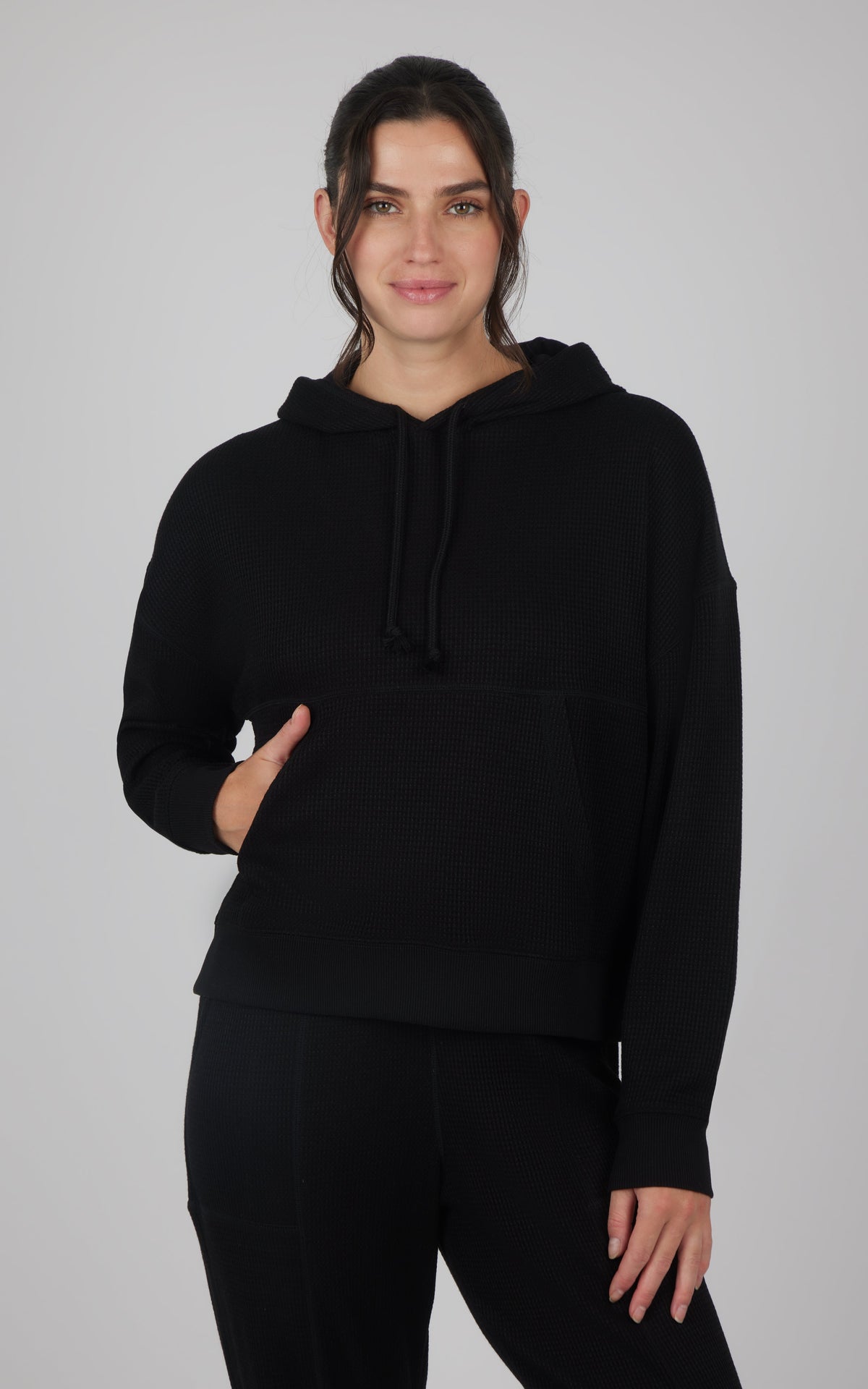 90 Degree by Reflex Brushed Inside Waffle Offline Pullover Hoodie