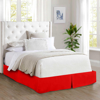 Elegant Comfort Solid Pleated Bed Skirt - 14 inch Drop