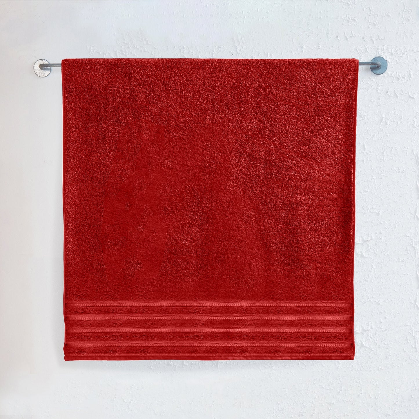 Elegant Comfort 1-Piece Premium Turkish Cotton 4 Lines Stripe Jumbo Towel, 35x 70 inch