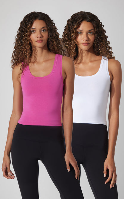 90 Degree by Reflex 2 Pack Airlite Cotton Pure Love Tank Top