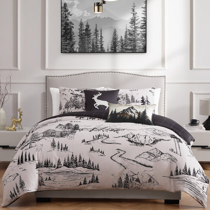 Bebejan Rocky Mountains 5 Piece Reversible Comforter Set