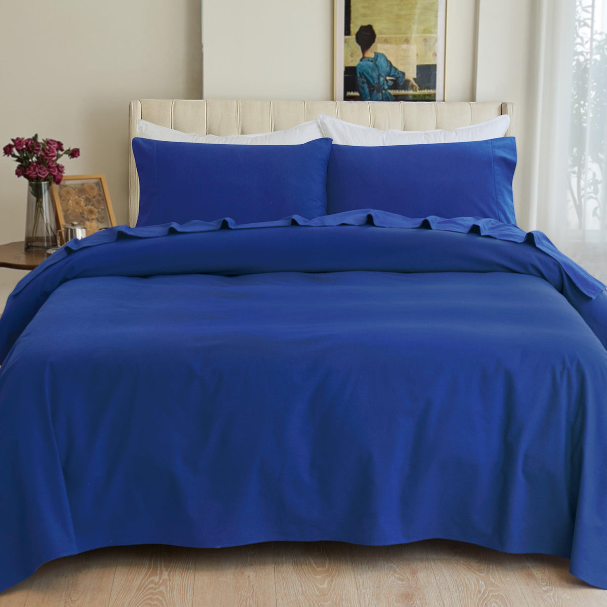Elegant Comfort 4-Piece Cotton Flannel Sheet Set - 100% Turkish Cotton