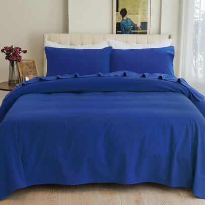 Elegant Comfort 4-Piece Cotton Flannel Sheet Set - 100% Turkish Cotton