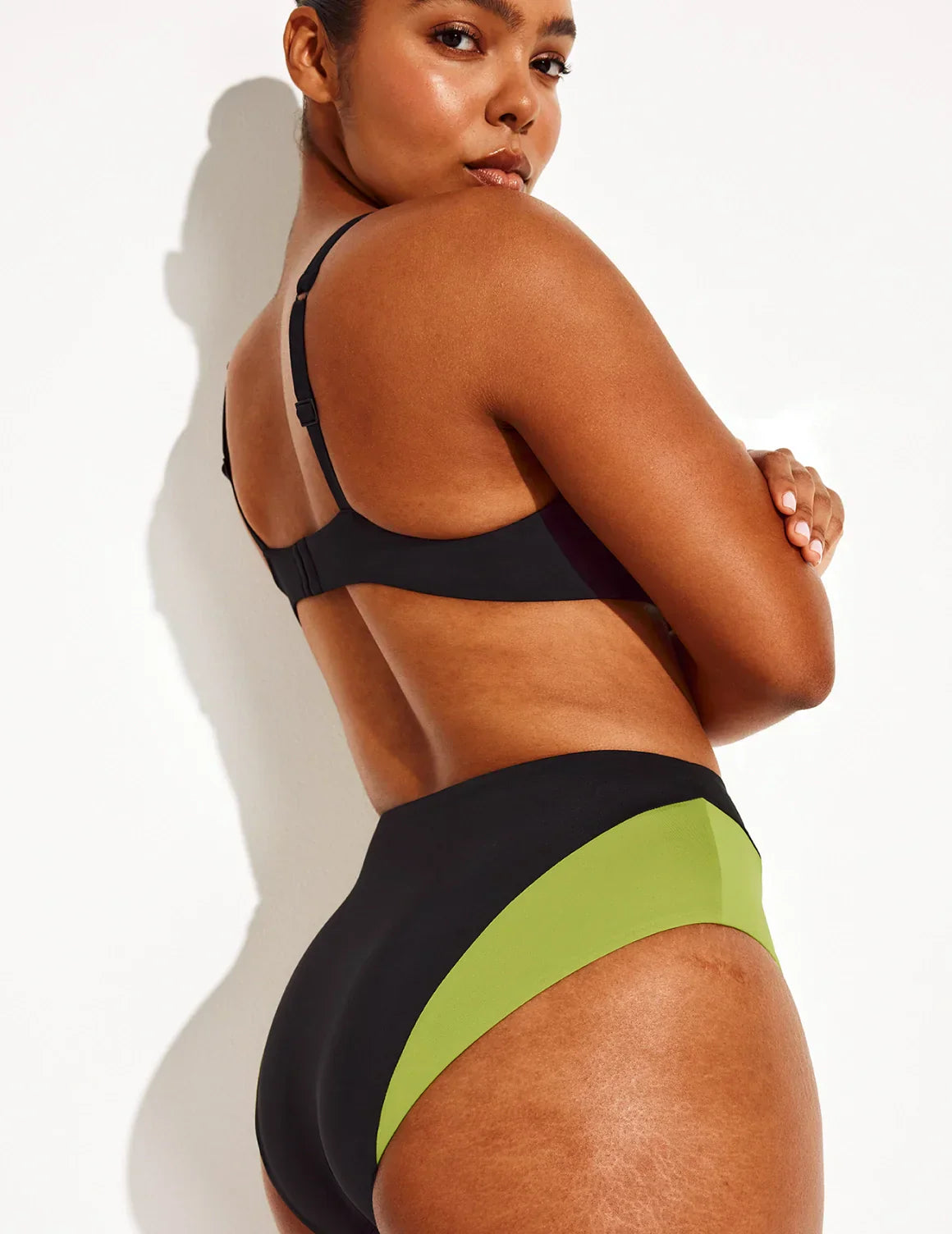 Ruched Deep V Bikini Top
