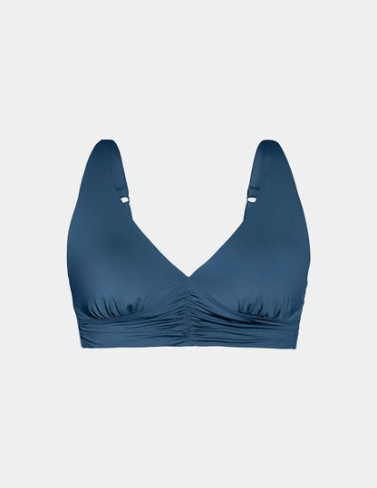 Ruched Deep V Bikini Top - Last Call