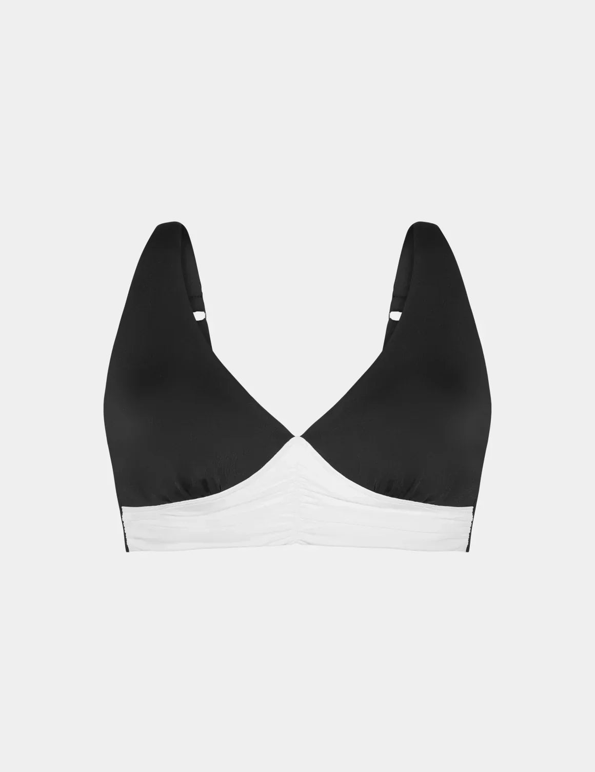 Ruched Deep V Bikini Top