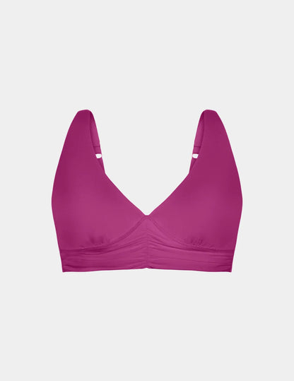 Ruched Deep V Bikini Top - Last Call