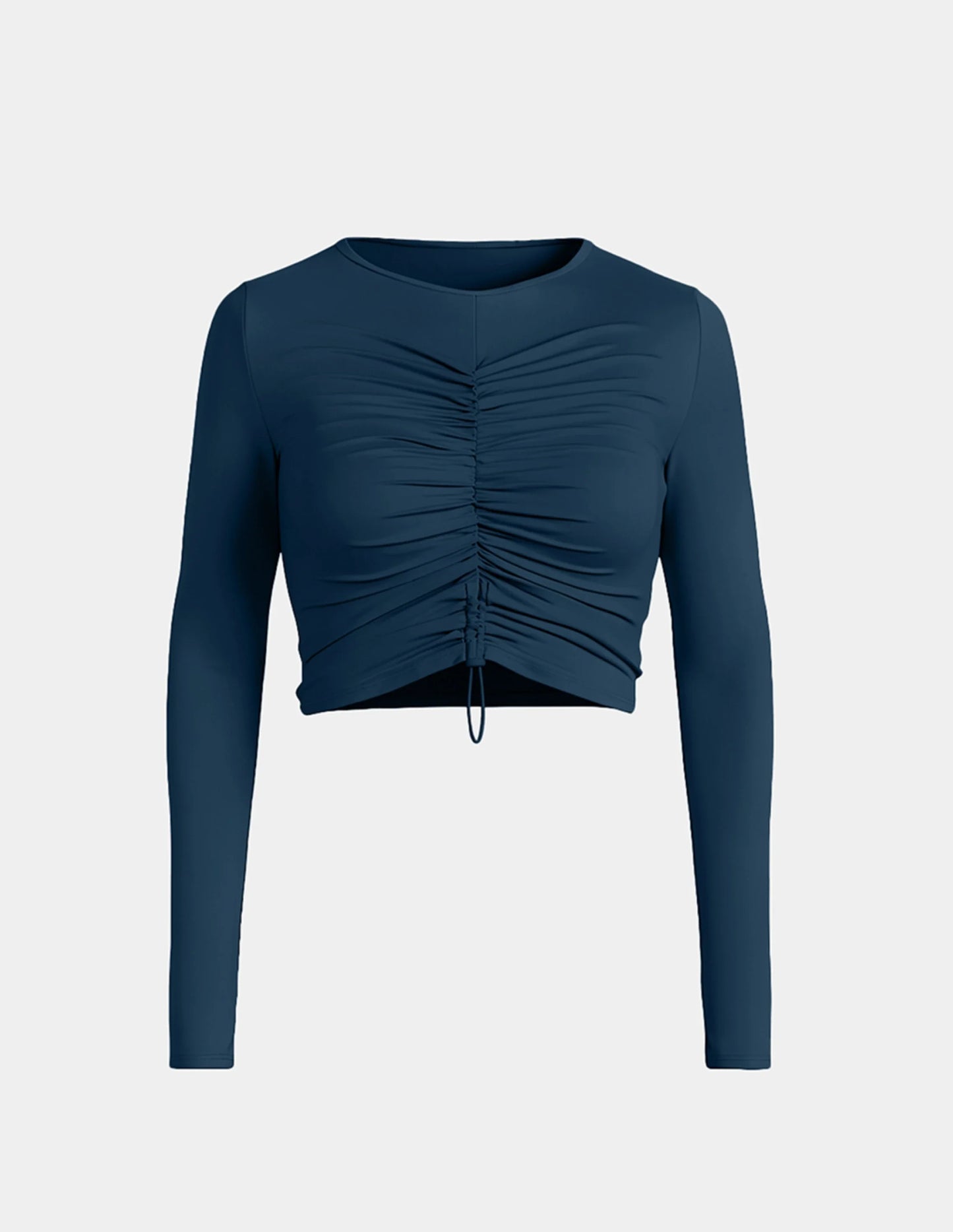 Ruched Long Sleeve Swim Top