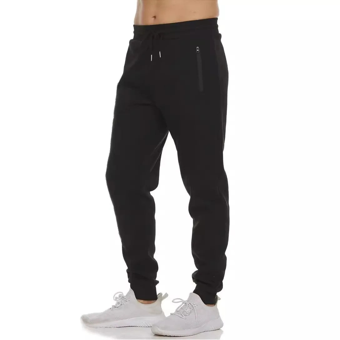 new Sweatpants Streetwear Trousers Men Pants Solid color Drawstring Zipper Pockets Cargo Pants Men Overalls Running pants