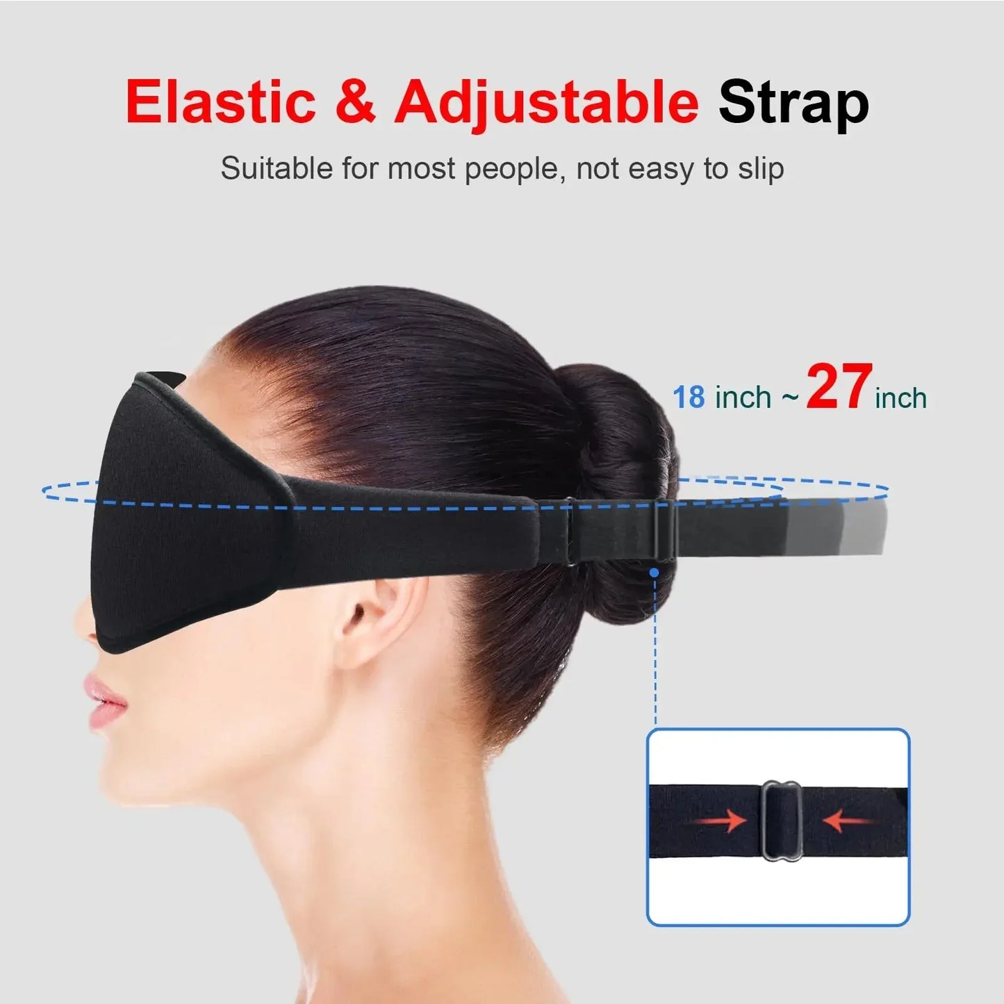 3D Sleep Mask – Memory Foam Eye Mask with 99% Light Blockout