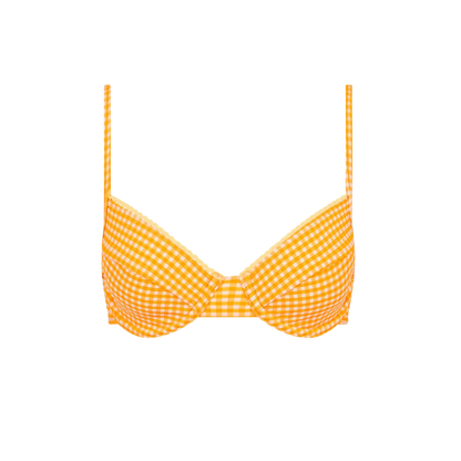 Kulani Kinis Ditzy Underwire Bra Bikini Top - Orange Cream - FINAL SALE