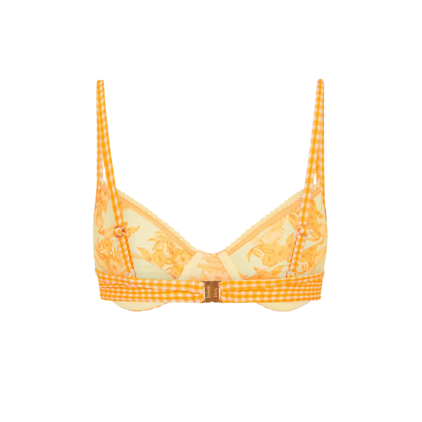 Kulani Kinis Ditzy Underwire Bra Bikini Top - Orange Cream - FINAL SALE