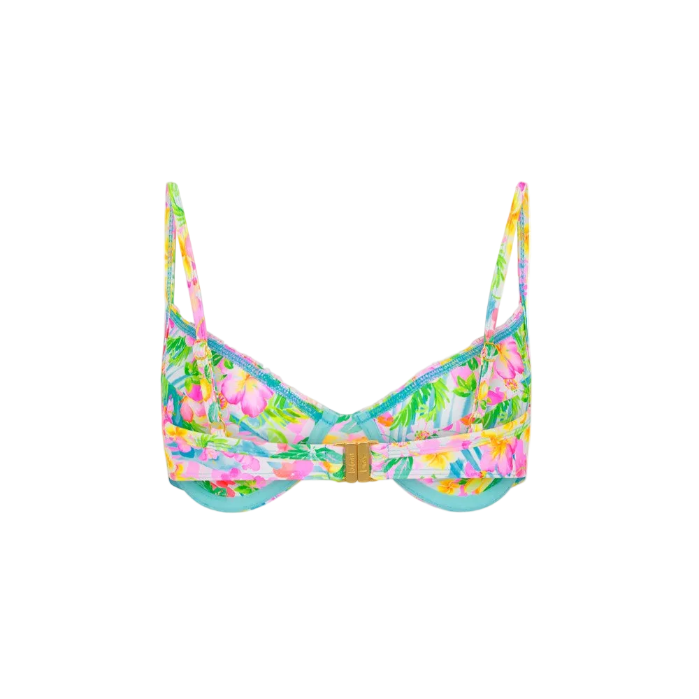 Kulani Kinis Double Ruffle Underwire Bikini Top - Summer Daydreams