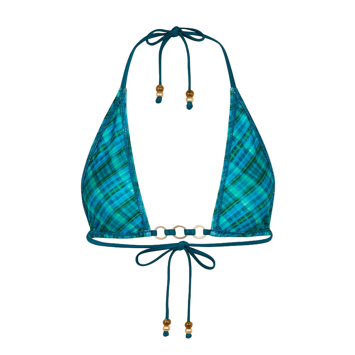 Kulani Kinis Trio Ring Triangle Bikini Top  - Tropic Dip