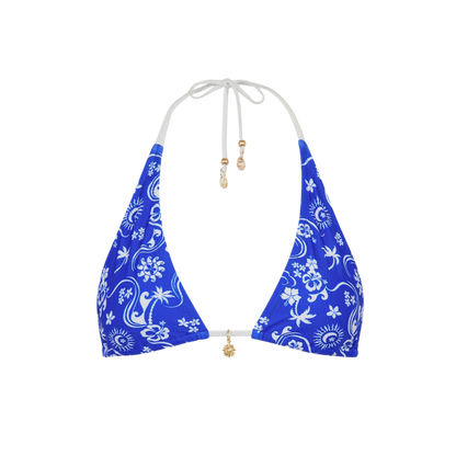 Kulani Kinis Classic Tie Halter Bikini Top - Surfside