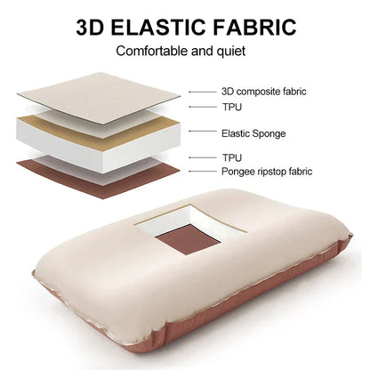 3D Ultralight Self-Inflating Camping Pillow