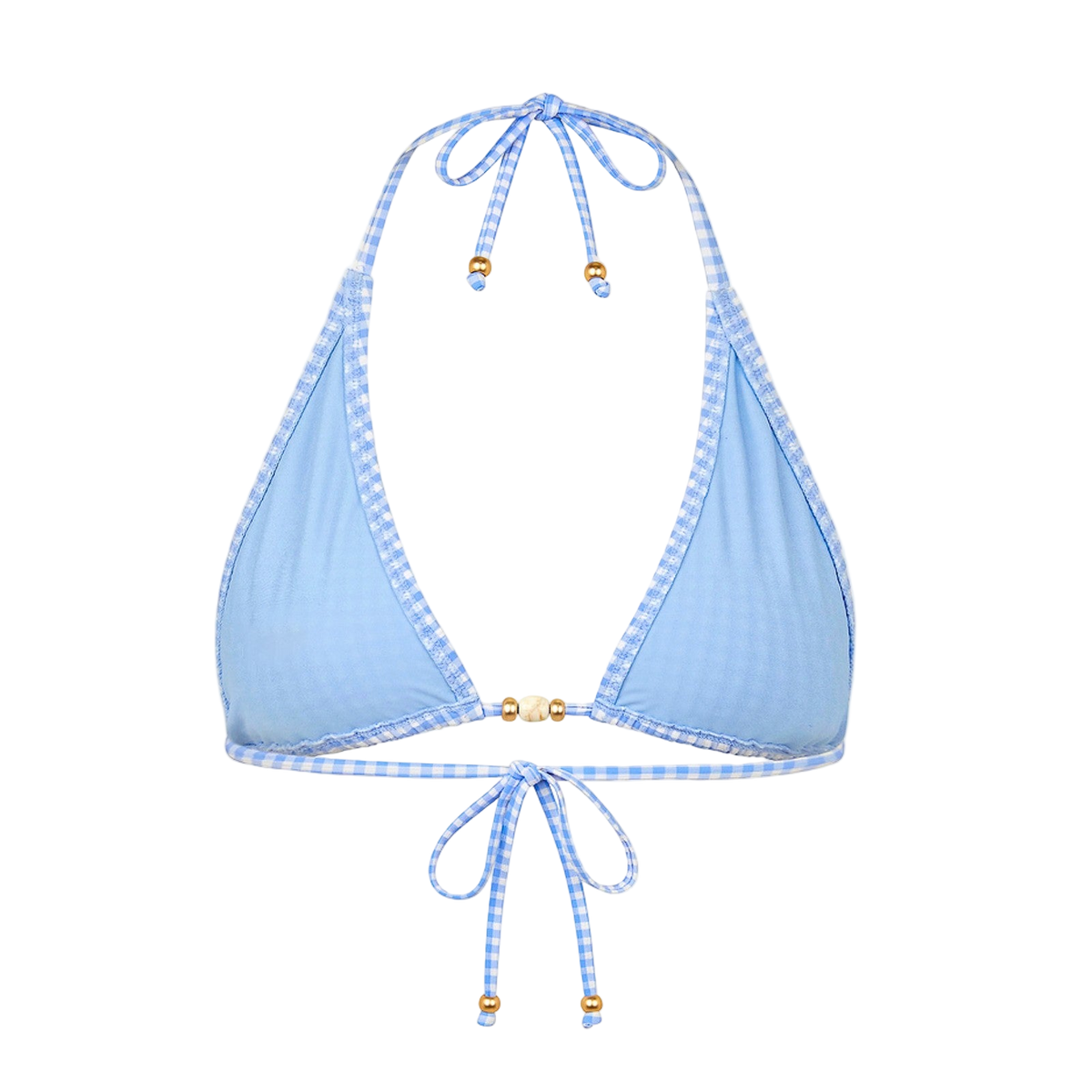Kulani Kinis Classic Tie Halter Bikini Top - Skinny Dip