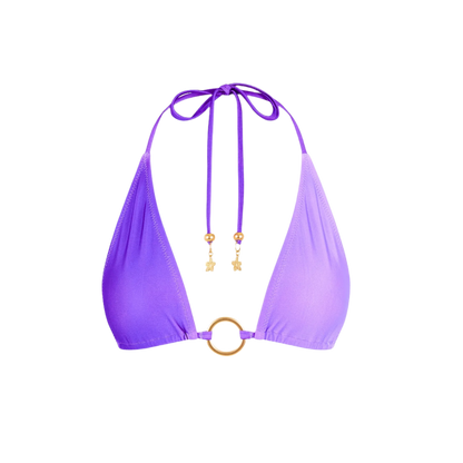 Kulani Kinis Ring Halter Bikini Top - Amethyst - FINAL SALE