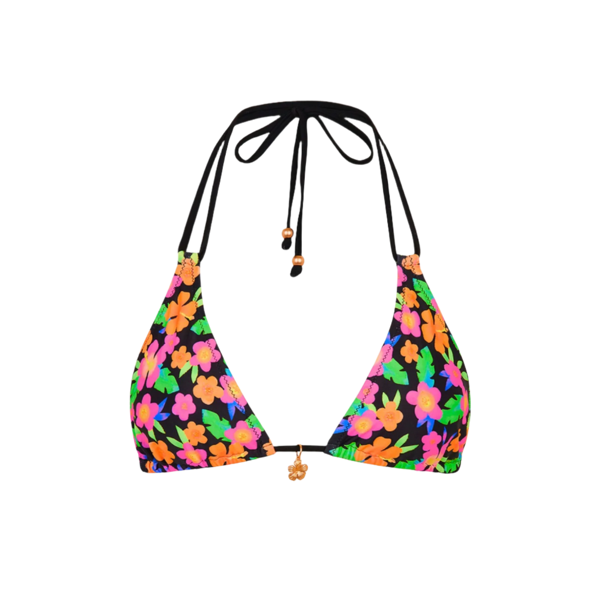 Kulani Kinis Simple Strap Halter Bikini Top - Midnight Glow - FINAL SALE