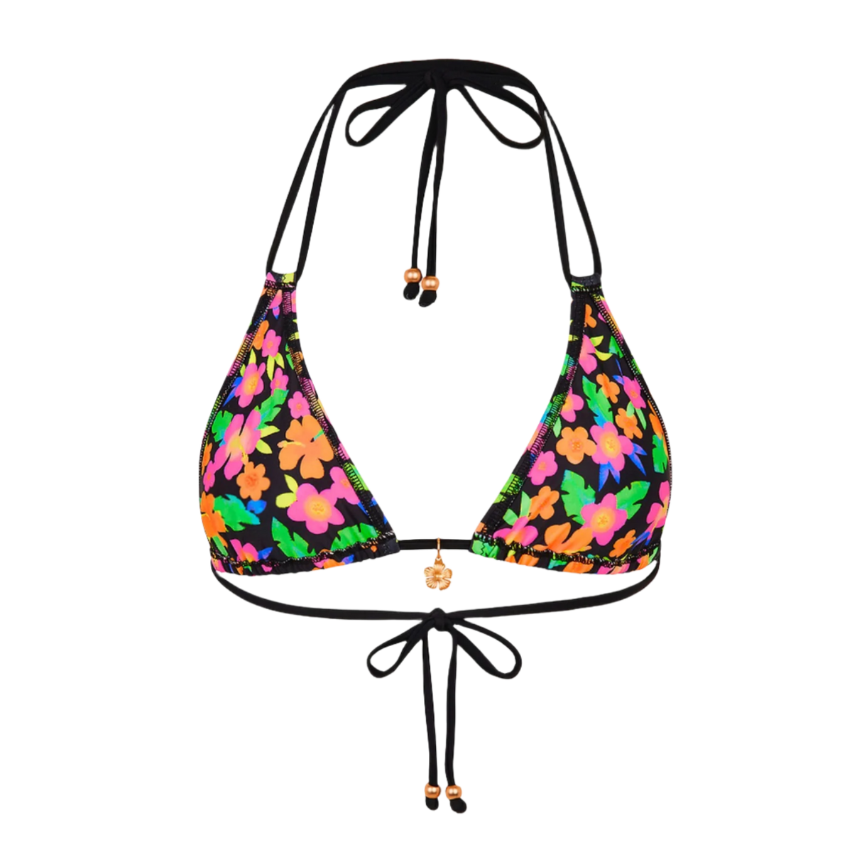 Kulani Kinis Simple Strap Halter Bikini Top - Midnight Glow - FINAL SALE