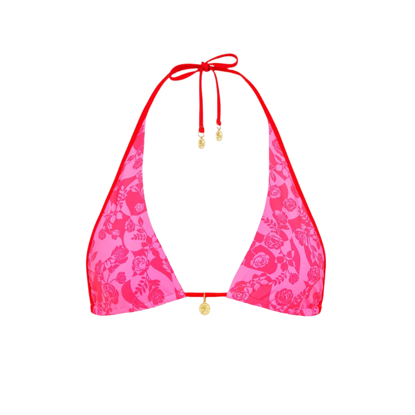 Kulani Kinis Bind Tie Halter Bikini Top - Hearts Collide - FINAL SALE