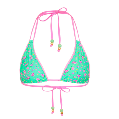 Kulani Kinis Decorative Panel Halter Bikini Top - Mint Macaron