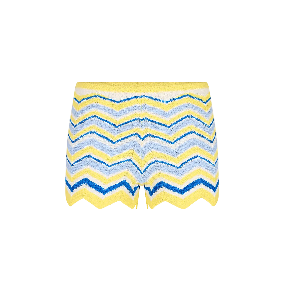 Kulani Kinis Chevron Knit Micro Short - Lemon Daze