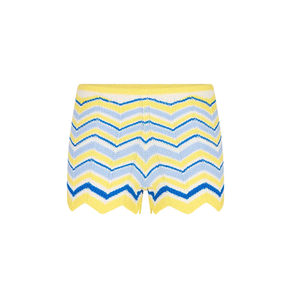 Kulani Kinis Chevron Knit Micro Short - Lemon Daze