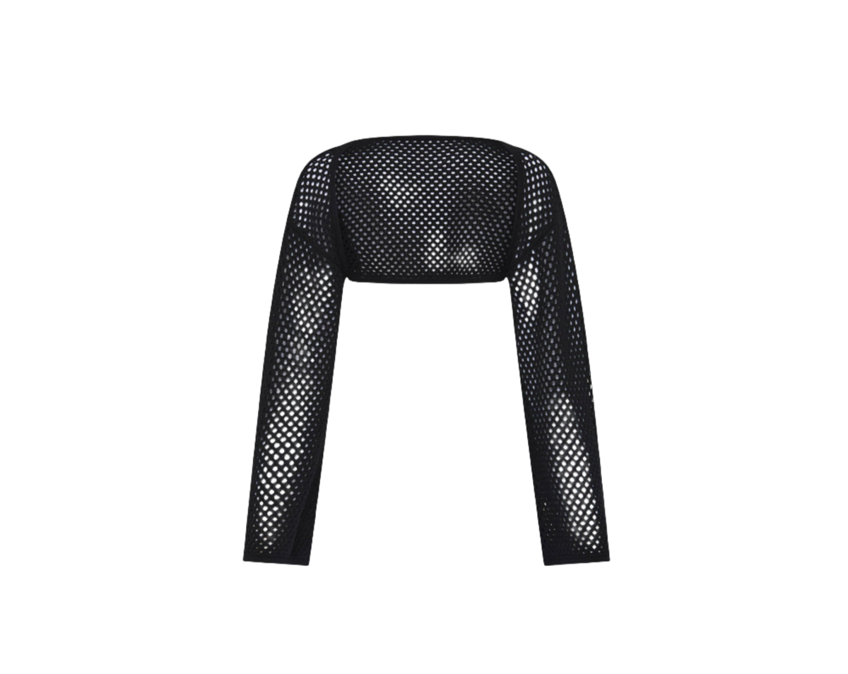 Kulani Kinis Crochet Bolero Top - Black - FINAL SALE