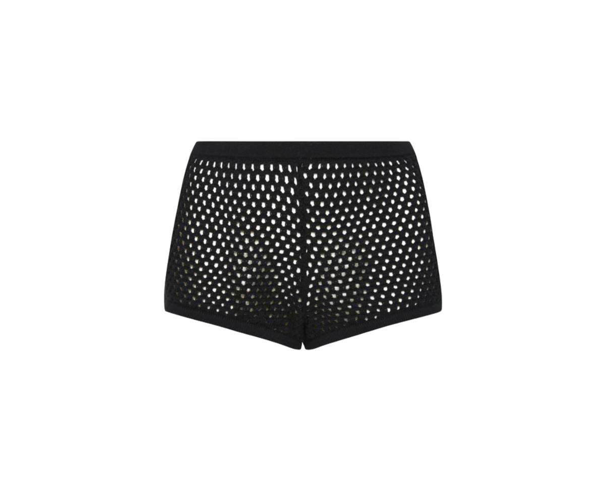 Kulani Kinis Crochet Micro Booty Shorts - Black - FINAL SALE