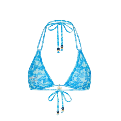 Kulani Kinis Simple Strap Halter Bikini Top - Ocean Paradise