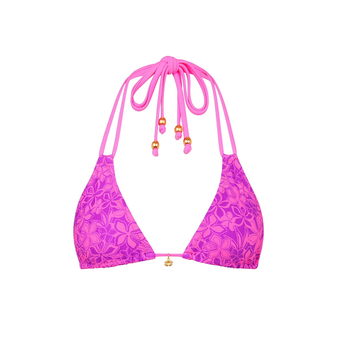 Kulani Kinis Halter Bralette Bikini Top - Bubble Berry