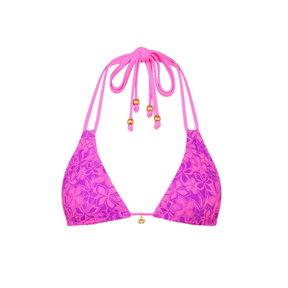 Kulani Kinis Halter Bralette Bikini Top - Bubble Berry