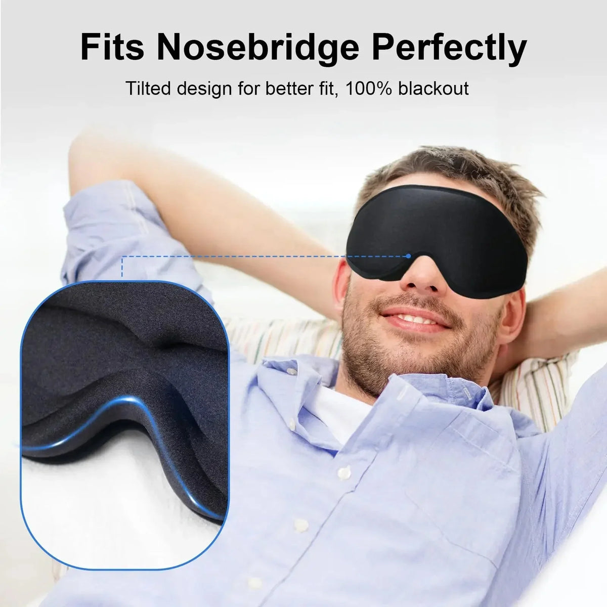 3D Sleep Mask – Memory Foam Eye Mask with 99% Light Blockout