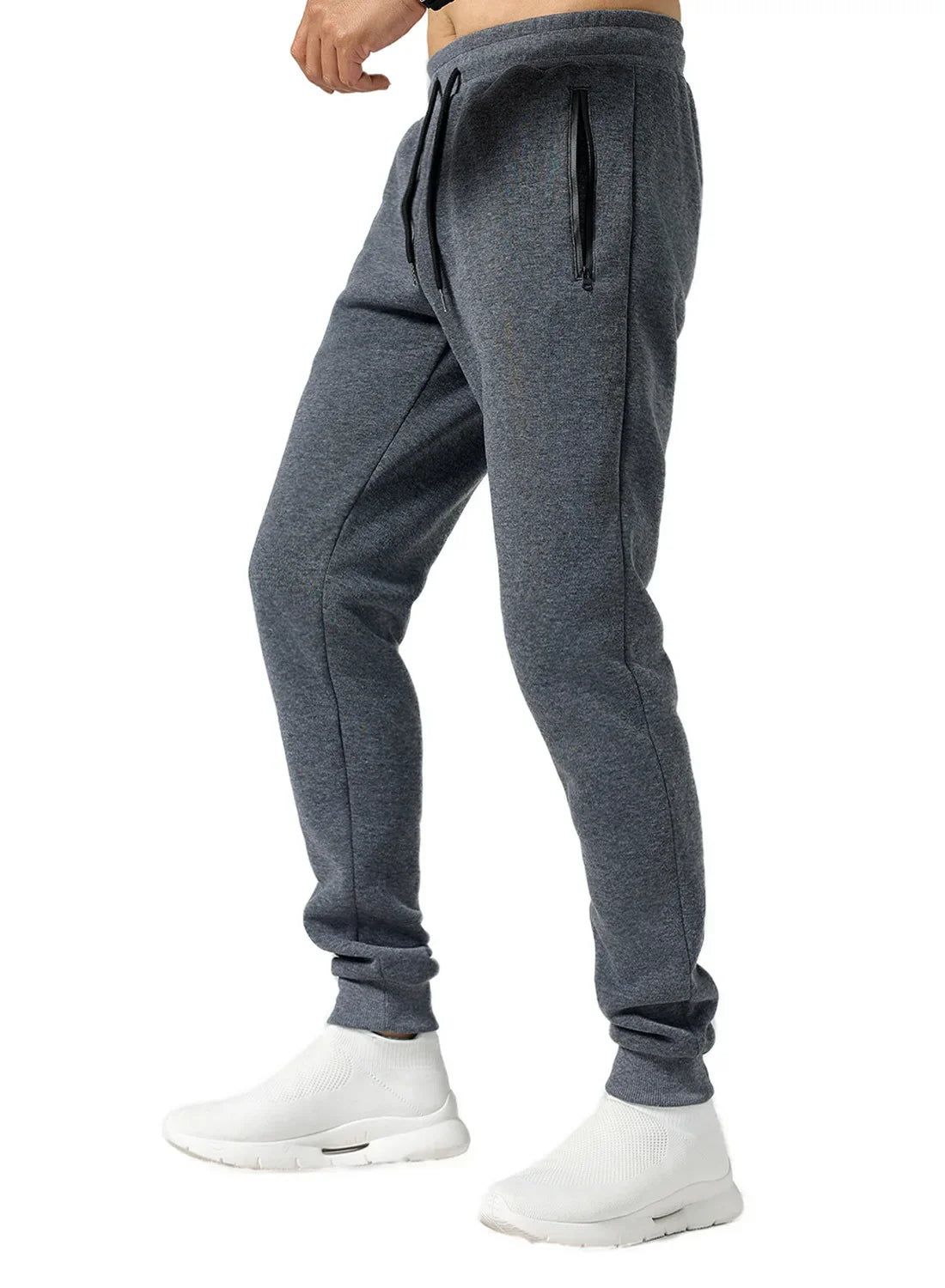 new Sweatpants Streetwear Trousers Men Pants Solid color Drawstring Zipper Pockets Cargo Pants Men Overalls Running pants