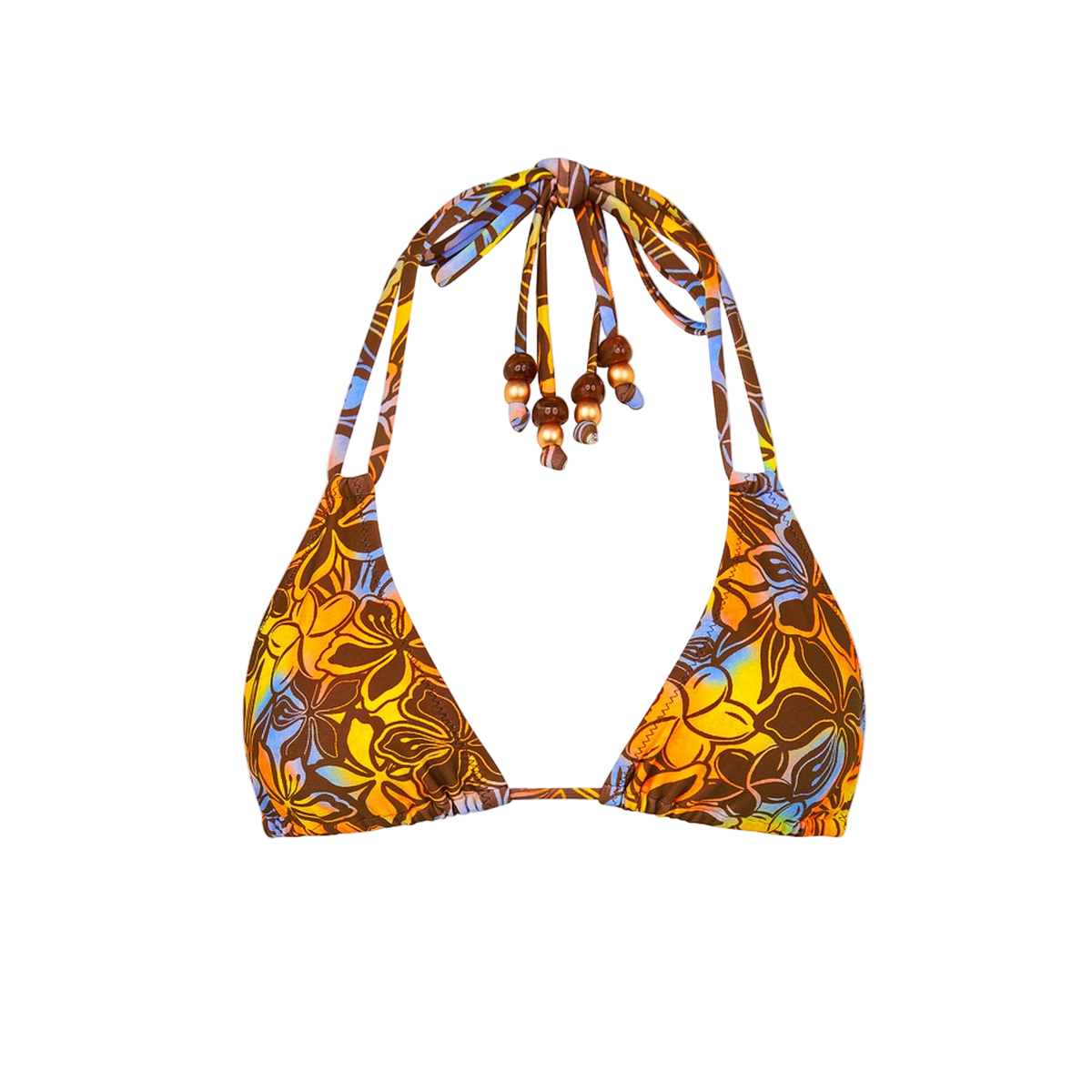 Kulani Kinis Halter Bralette Bikini Top - Frangipani Fizz - FINAL SALE