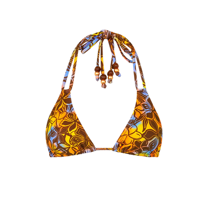 Kulani Kinis Halter Bralette Bikini Top - Frangipani Fizz - FINAL SALE