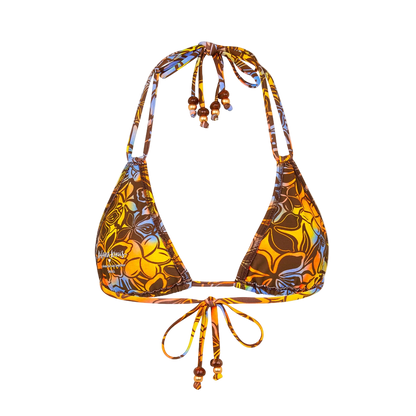 Kulani Kinis Halter Bralette Bikini Top - Frangipani Fizz - FINAL SALE
