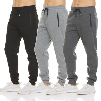 new Sweatpants Streetwear Trousers Men Pants Solid color Drawstring Zipper Pockets Cargo Pants Men Overalls Running pants